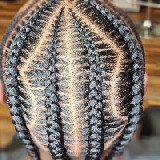 Detailed braided parting from the salon gallery